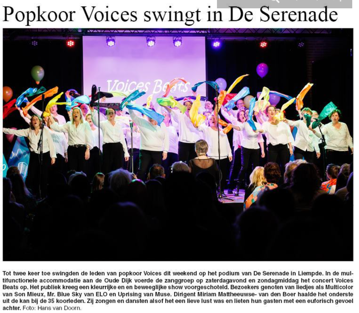 Voices Beats in de pers (Brabants Centrum 21-3-2024)